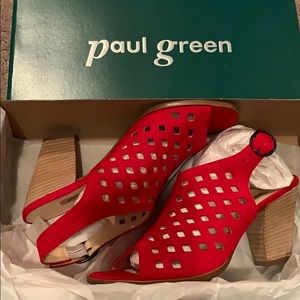 New! Paul Green “Day Maker” red suede. Size 8.